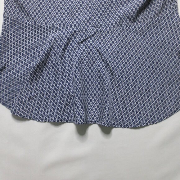 4/$14 MICHAEL KORS womens BLUE white TOP shirt BLOUSE career SHORT SLEEVE SIZE M - Picture 10 of 11
